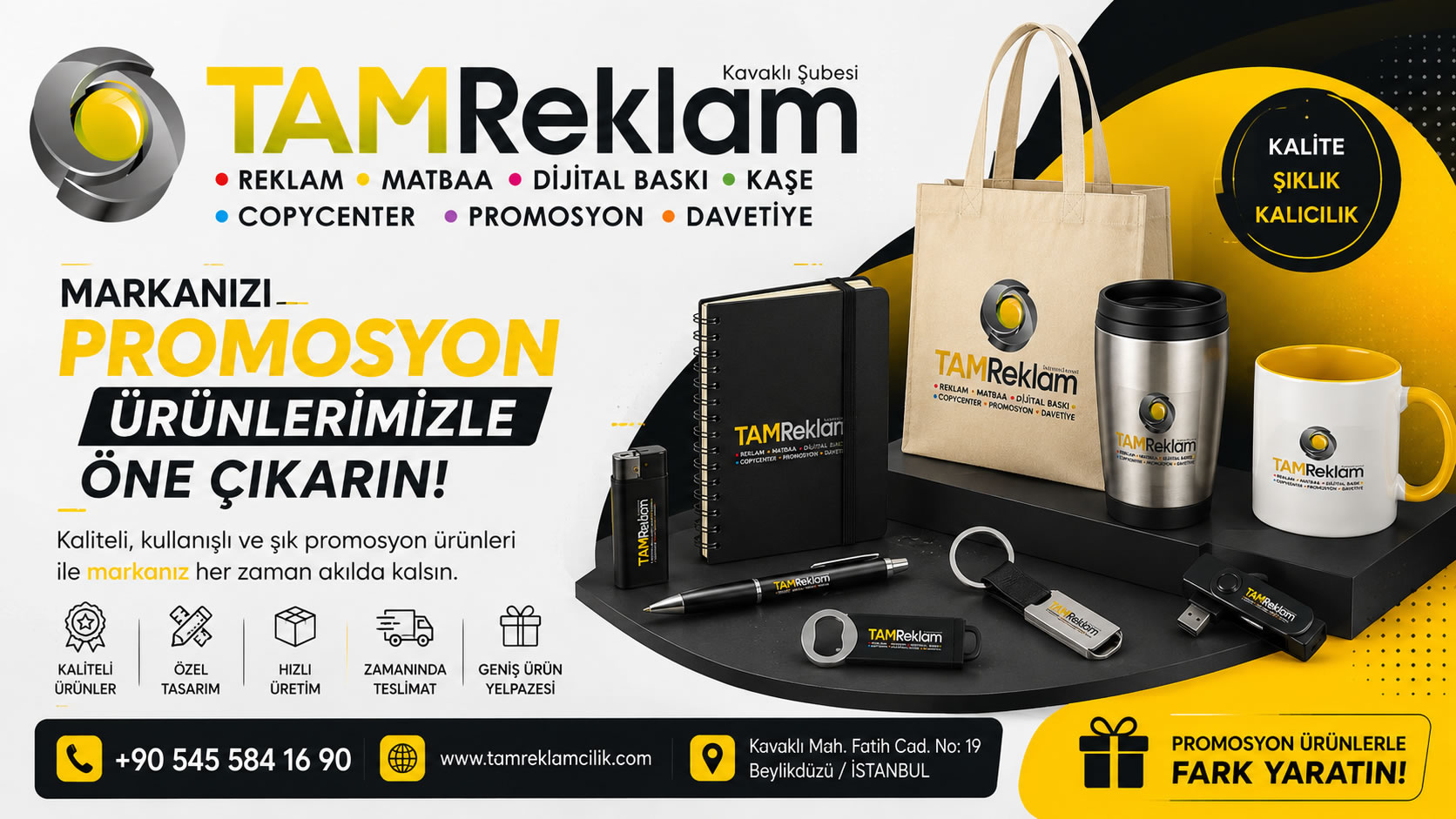 Tam Reklam Matbaa, Dijital Baskı, Promosyon Davetiye