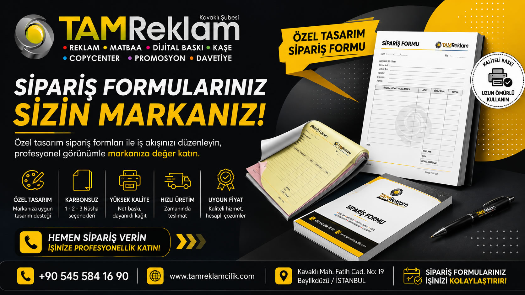 Tam Reklam Matbaa, Dijital Baskı, Promosyon Davetiye